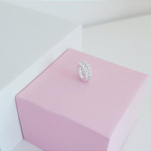 Pingente Argola Cravejada Prata 925