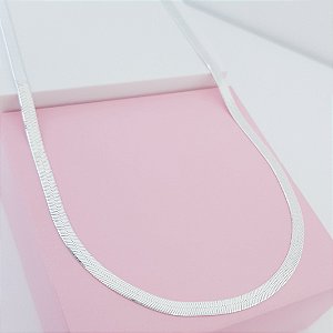 Colar Fita Laminada Prata 925