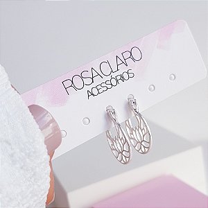 Argola Clique Flor de Lótus Prata 925