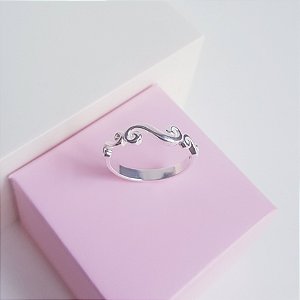 Anel com Detalhes Prata 925