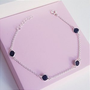 Pulseira Elos Zirconias Prata 925