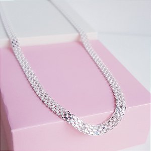 Colar Esteira Prata 925