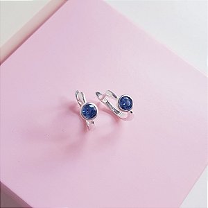Argola Zirconia London Prata 925
