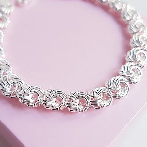 Pulseira Elos Entrelaçados Prata 925