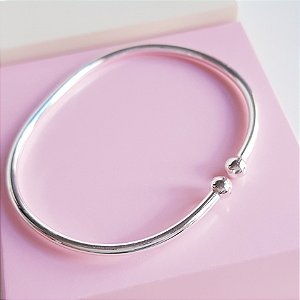 Pulseira Rígida com Esferas Prata 925