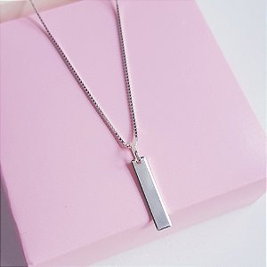 Colar com Pingente Personalizável Prata 925