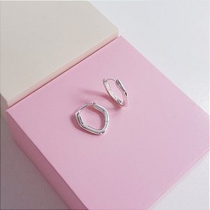 Argola Estilizada Prata 925