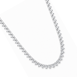 Colar Riviera Zircônias 4mm Prata 925