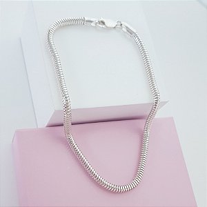 Pulseira Rabo de Rato 3mm Prata 925