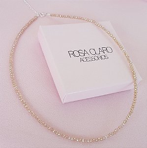Choker Cristais 40cm Prata 925