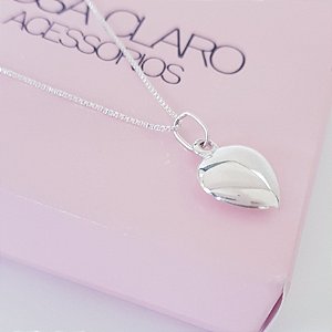 Pingente Coração 12mm Prata 925