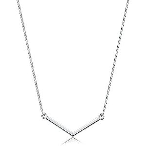 Colar V largo 40cm Prata 925
