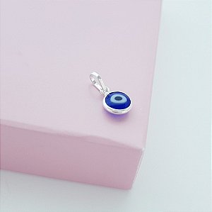 Pingente Olho Grego 6mm Prata 925