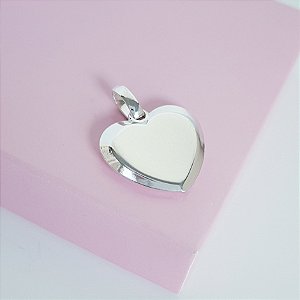 Pingente Coração 20mm Prata 925