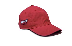 Boné Grau é arte Vermelho