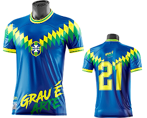 Camiseta Grau é Arte - Modelo copa (azul)