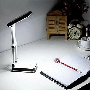 Luminária De Mesa Articulável 24 Leds Dp Led 666 Branca