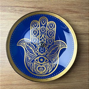 Incensário de Vidro Mão de Hamsá