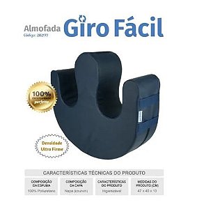 Almofada Giro Fácil para Manobra e Posicionamento de Pacientes Acamados Azul Marinho - Perfetto