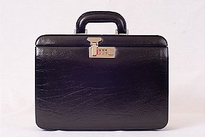 Bolsa executiva em couro marrom com segredo  (maleta médica) - Guedes