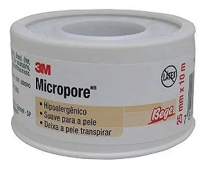 Fita Micropore Microporosa Bege 25mm x 10m - 3M