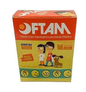 Protetor Oftálmico Hipoalergênico para Oclusão Oftálmica Infantil (caixa com 20 unidades) - Oftam