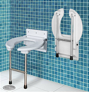 Assento para Banho e Higiene Pessoal Dobrável Sit Box ( SIT VI ) Retrátil e de Fácil Colocação - Carci
