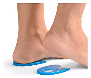 Calcanheira de silicone para esporão de calcanhar, fascite plantar, tendinite, bursite, artralgia - Hidrolight