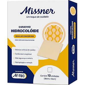 Curativo Hidrocoloide com Espuma M-TEC 10cm X 10cm (unidade) - Missner