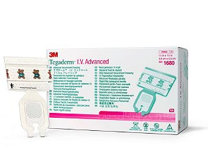 Curativo Transparente de Proteção Avançada Tegaderm IV Advanced 1680 3.8X4.5cm (10 unidades) - 3M