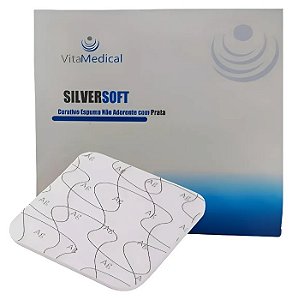 Curativo de Espuma com Íons de Prata Silver Soft 10cmX10cm (unidade) - Vita Medical
