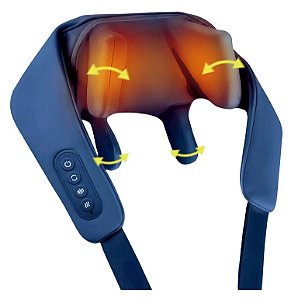 Massageador de Pescoço Shiatu com Wireless 6D Blue - Relaxmedic