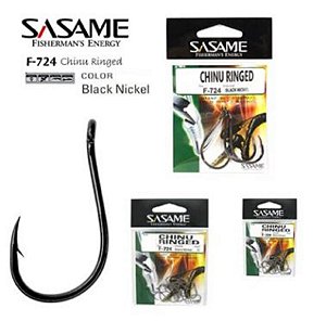 Anzol Sasame Chinu Ringed Black F724 - Escolha o Tamanho