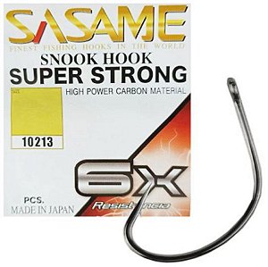 Anzol Sasame Snook Hook Strong 6x F944 - 2/0 com 6 Unidades