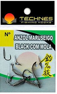 Anzol Technes Maruseigo Black C/ Mola - Escolha o Tamanho