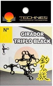 Girador Technes Triplo Black - Escolha o Tamanho