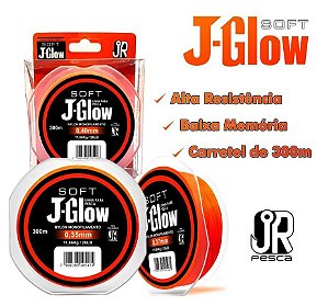 Linha Monofilamento J-Glow Laranja JR Pesca - Várias bitolas