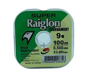 Linha Monofilamento Super Raiglon Verde 100m - VARIAS BITOLAS