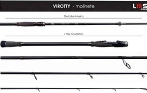 Virotty 7'5'' 15-30lb 15-40g Sec: 1+1 Cable UP-Set IM8 New Model - MOLINETE