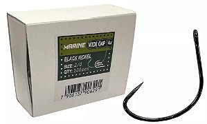 Anzol Wide Gap Sure 4x Black Nickel 100pçs Marine Sports - Escolha o Tamanho