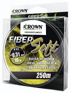 Linha Crown Fiber Soft Amarela 250m - Escolha a Bitola