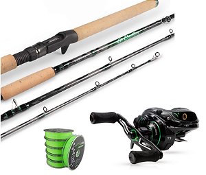 Kit Go Casting Vara + Carretilha + Brinde 600m Linha Victoria