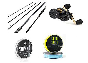 PRÉ-VENDA Kit Promoção Albatroz Fishing Vara Tamba Max e Carretilha V73 + brinde - Escolha tamanho e vara