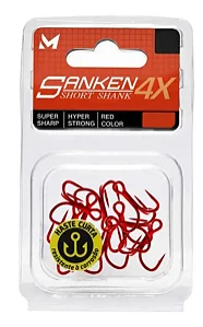 GARATEIA SANKEN SHORT SHANK 4X RED MARINE - ESCOLHA O TAMANHO