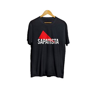 Camiseta Sapatista Preta Manga Curta