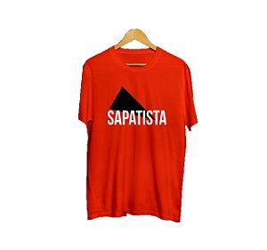 Camiseta Sapatista Vermelha Manga Curta