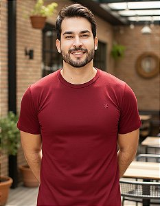 Camiseta Masculina Macia Básica Gola Careca Malha Fio 30.1