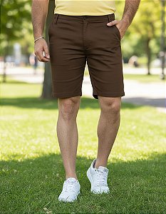 Bermuda Brim Sport Fino Masculina Sarja Leve Confortável
