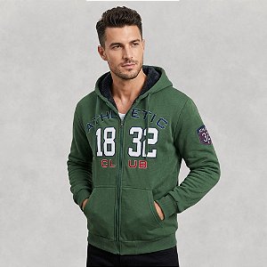 Casaco De Moletom Masculino Com Zíper Confortável Frio