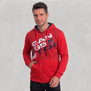 Casaco Moletom Gangster Masculino Zíper E Capuz Confortável